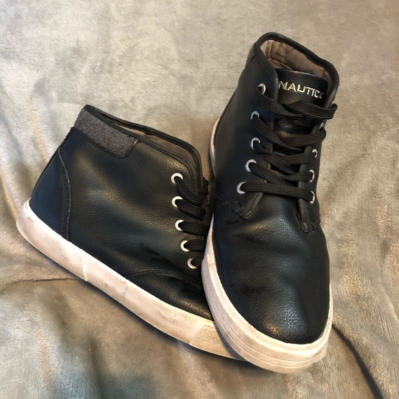 Men’s Nautical black leather shoes size 8.5 - Picture 1 of 10